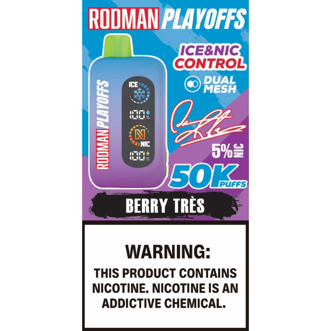 Berry Tres RODMAN Playoffs 50K Puffs Disposable Vape
