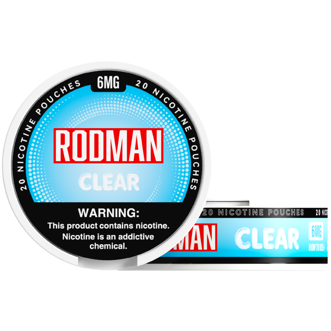 Clear Rodman Dry+ Nicotine Pouches