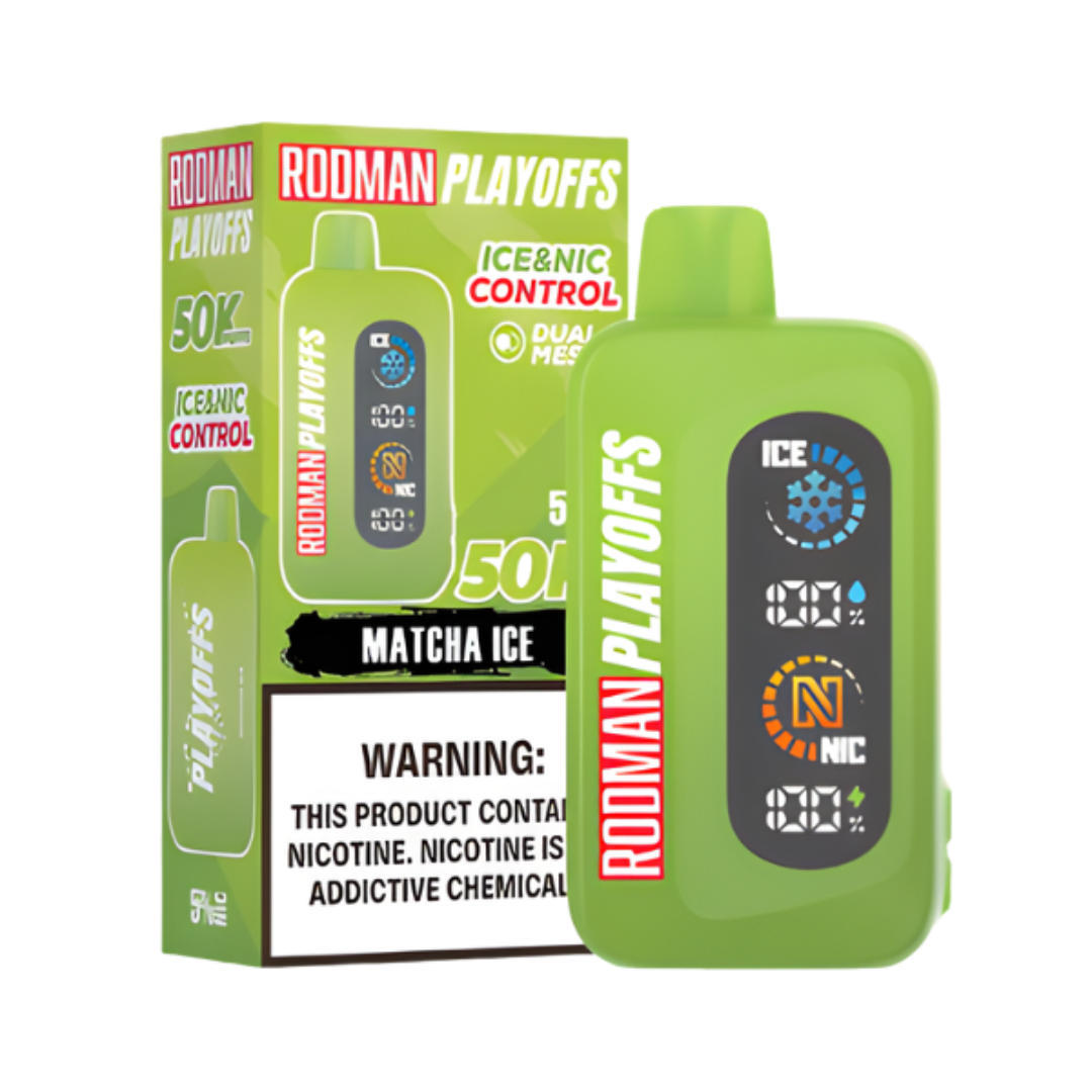 Matcha Ice RODMAN Playoffs 50K Puffs Disposable Vape - $19.95 Matcha Ice RODMAN Playoffs 50K Puffs Disposable Vape - $19.95