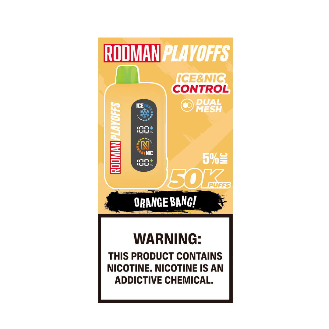Orange Bang! RODMAN Playoffs 50K Puffs Disposable Vape