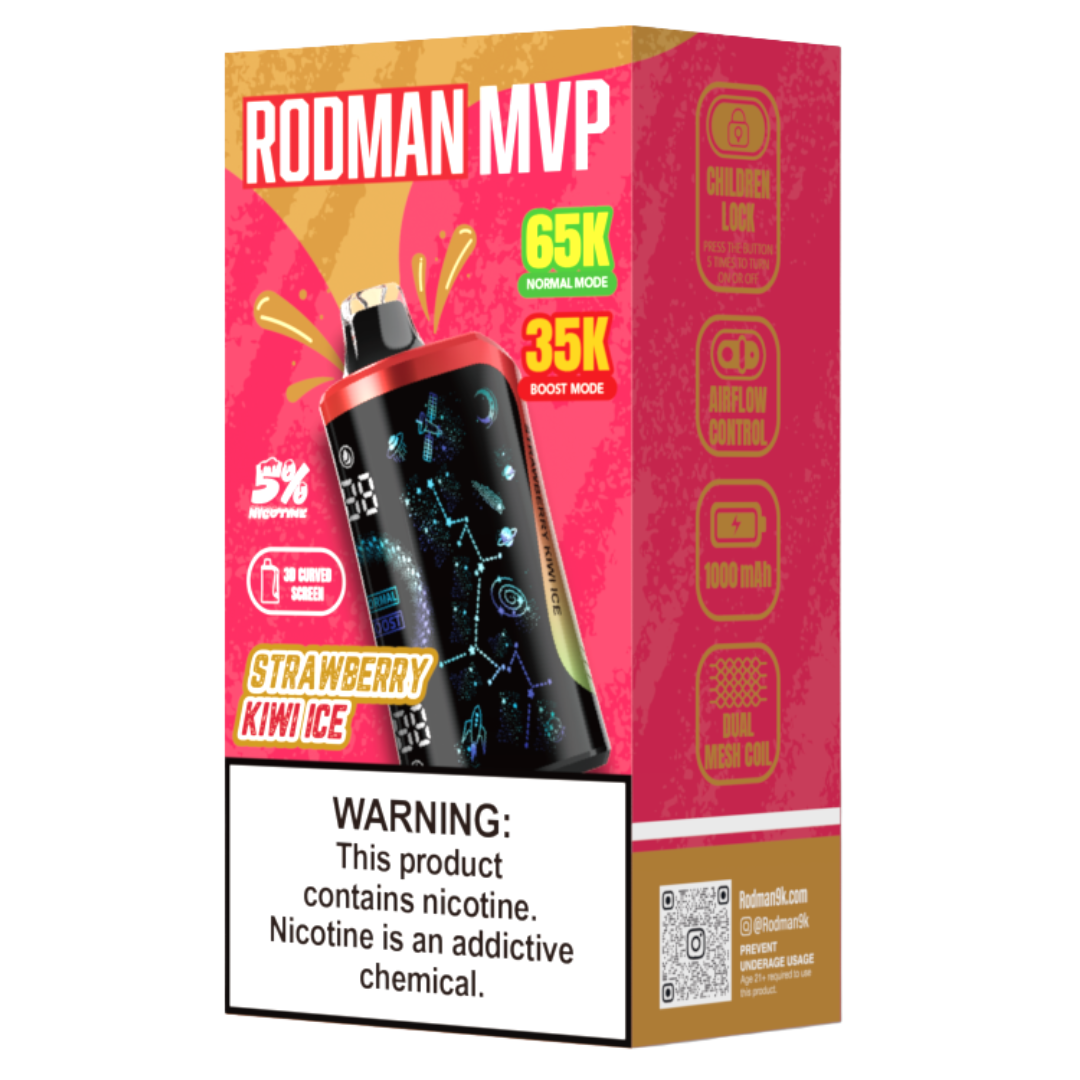 Strawberry Kiwi Ice RODMAN MVP 65K Puffs Disposable Vape