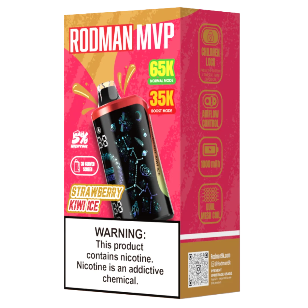 Strawberry Kiwi Ice RODMAN MVP 65K Puffs Disposable Vape