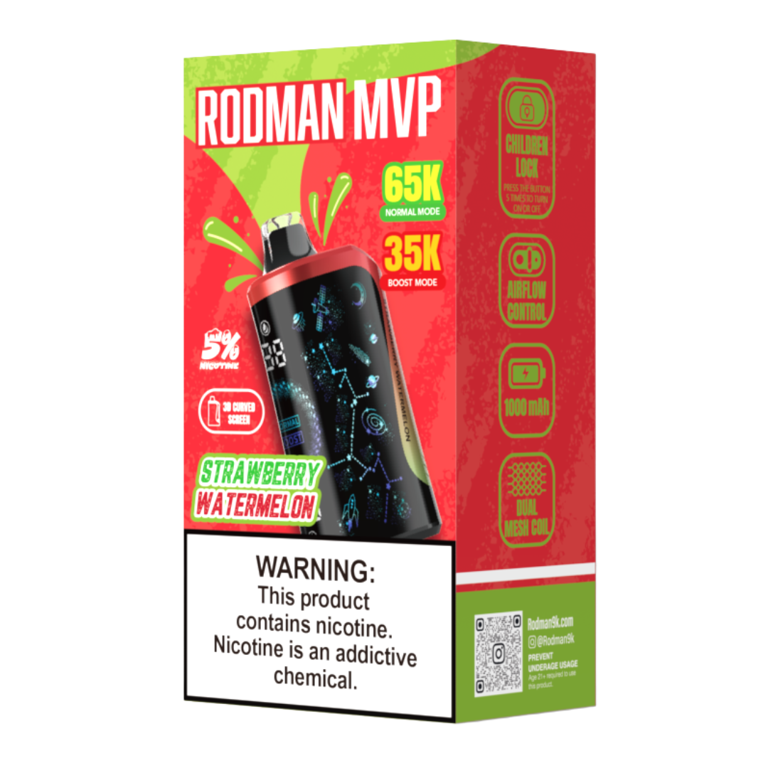 Strawberry Watermelon RODMAN MVP 65K Puffs Disposable Vape - $24.95 Strawberry Watermelon RODMAN MVP 65K Puffs Disposable Vape - $24.95