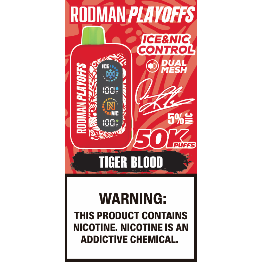 Tiger Blood RODMAN Playoffs 50K Puffs Disposable Vape