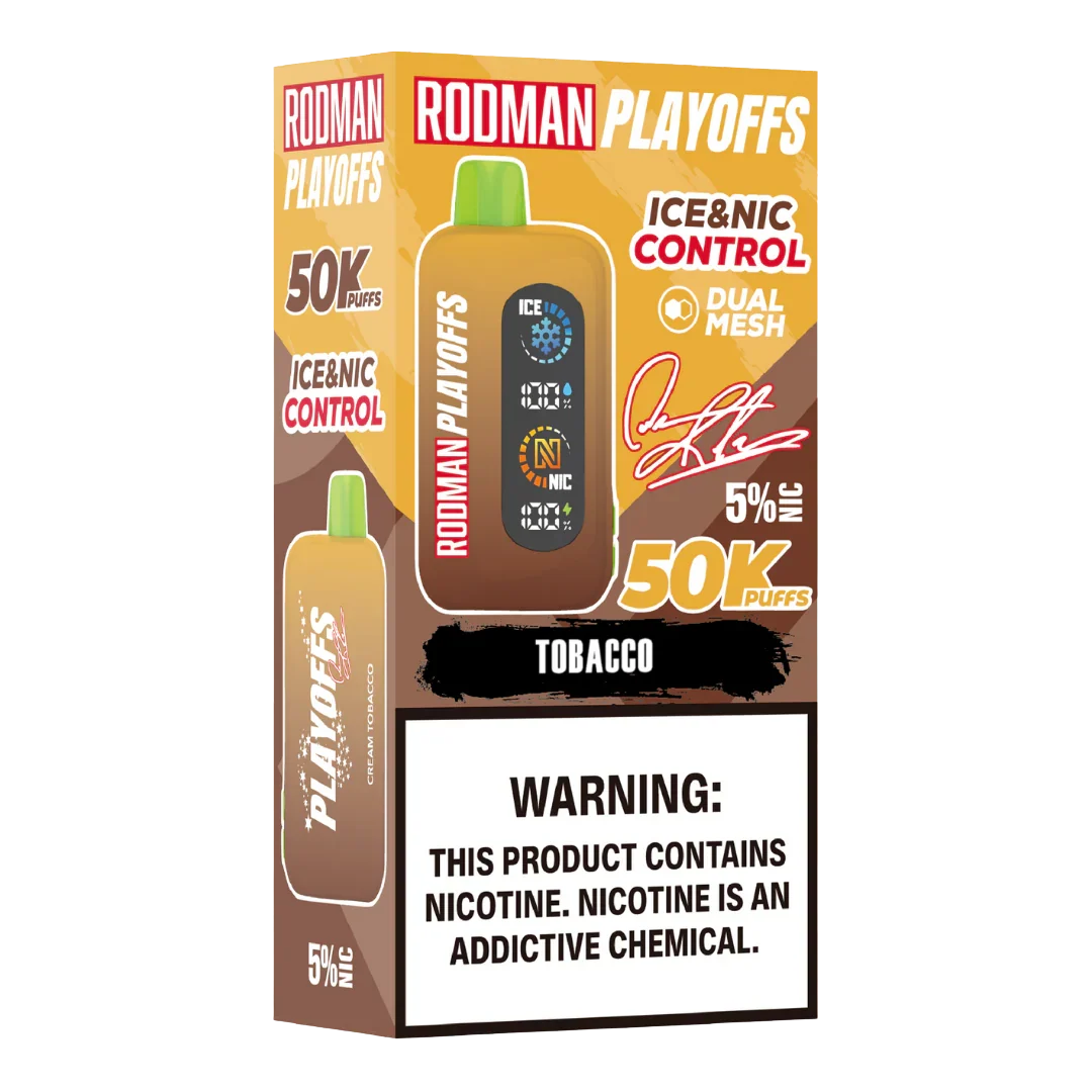 Cream Tobacco RODMAN Playoffs 50K Puffs Disposable Vape
