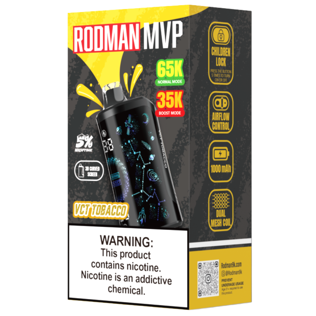 VCT Tobacco RODMAN MVP 65K Puffs Disposable Vape