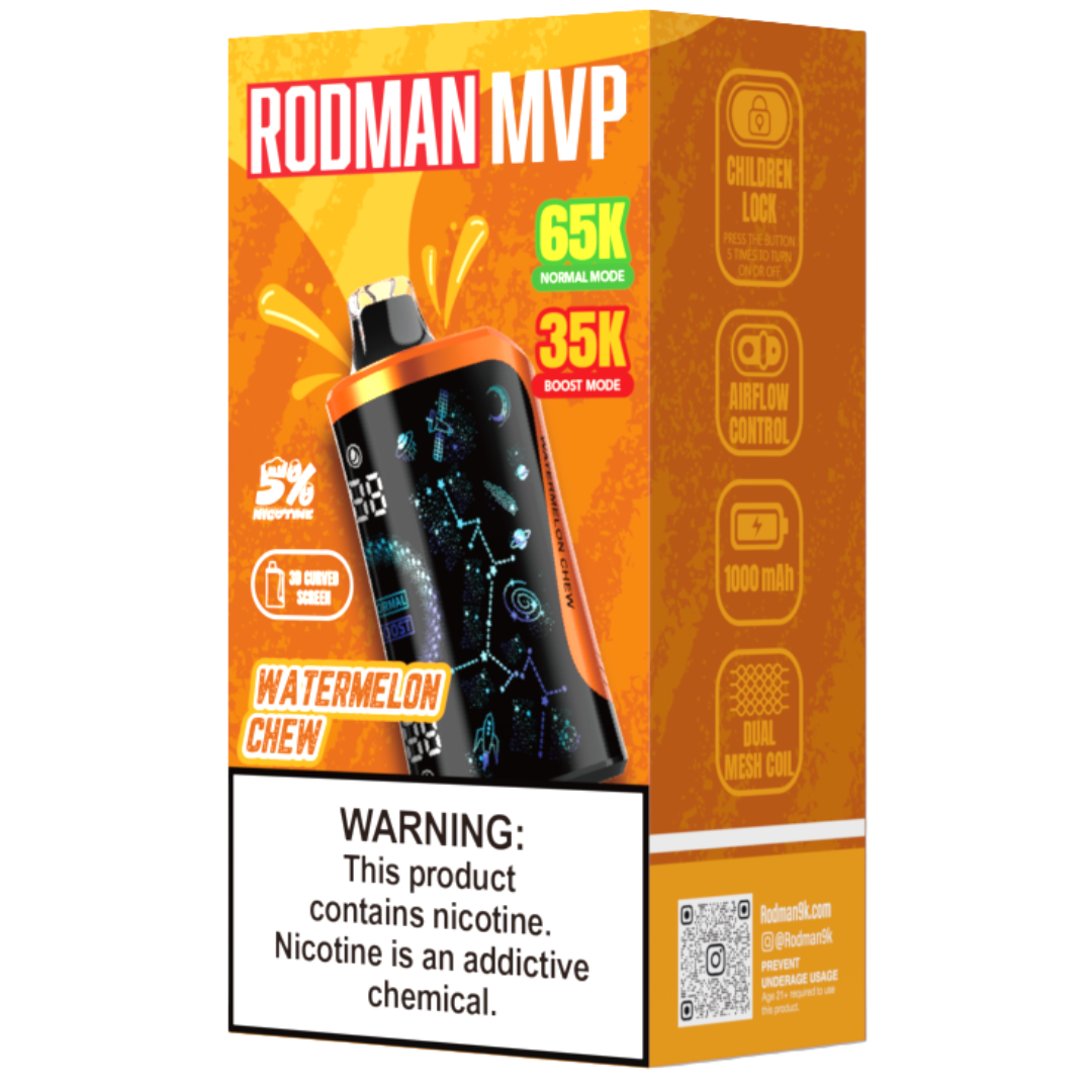 Watermelon Chew RODMAN MVP 65K Puffs Disposable Vape - $24.95 Watermelon Chew RODMAN MVP 65K Puffs Disposable Vape - $24.95