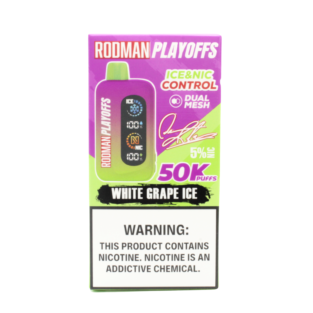 White Grape Ice RODMAN Playoffs 50K Puffs Disposable Vape