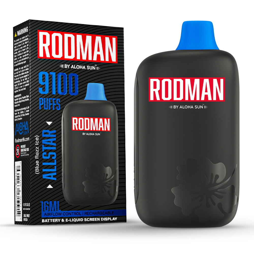 All Star Blue Razz Ice Disposable Vape | Rodman 9100 Puffs - $9.99 All Star Blue Razz Ice Disposable Vape | Rodman 9100 Puffs - $9.99