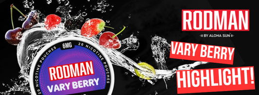 Vary Berry Rodman Dry+ Nic Pouches