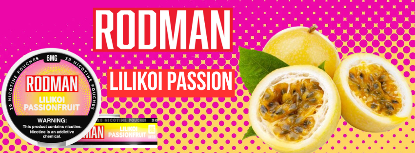 Lilikoi Passion Rodman Dry+ Nicotine Pouches Flavor Highlight