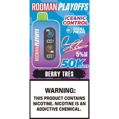 Berry Tres RODMAN Playoffs 50K Puffs Disposable Vape
