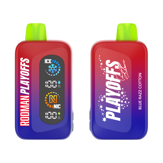 Blue Razz Cotton RODMAN Playoffs Zero Nicotine Disposable Vape