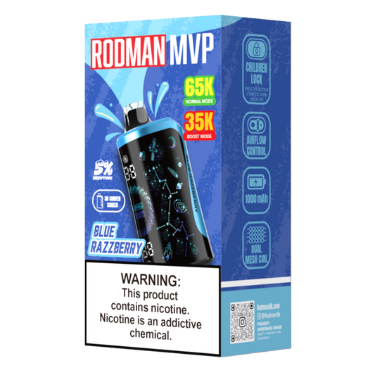 Blue Razzberry RODMAN MVP 65K Puffs Disposable Vape