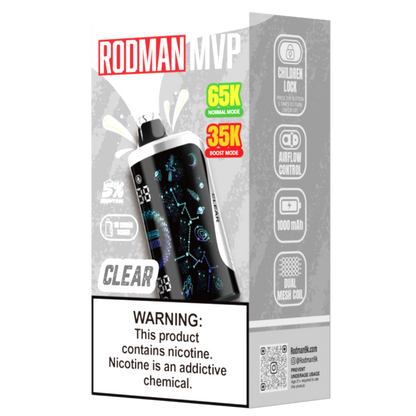 Clear RODMAN MVP 65K Puffs Disposable Vape