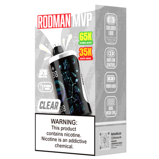 Clear RODMAN MVP 65K Puffs Disposable Vape