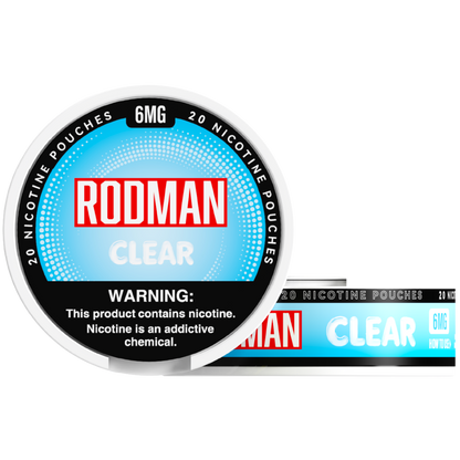 Clear Rodman Dry+ Nicotine Pouches