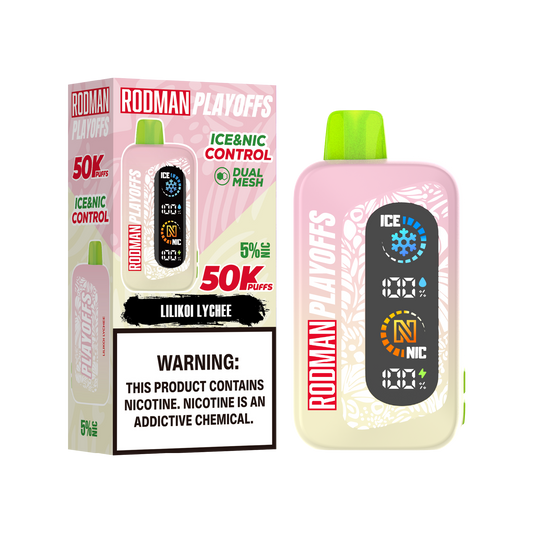 Lilikoi Lychee RODMAN Playoffs 50K Puffs Disposable Vape
