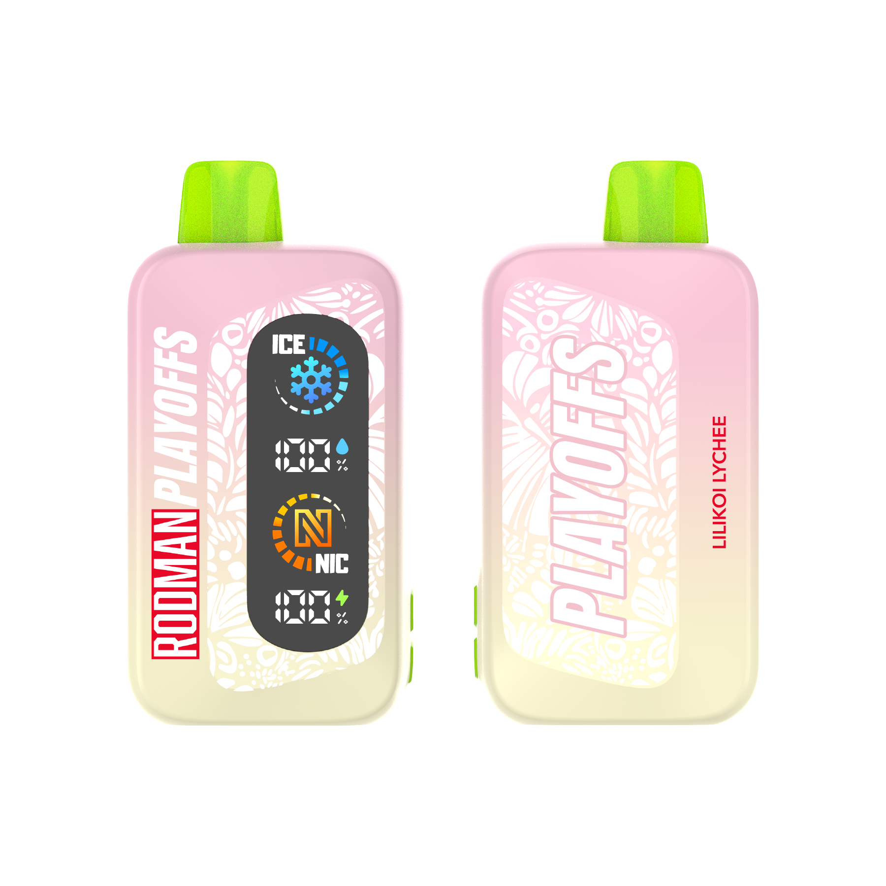 Lilikoi Lychee RODMAN Playoffs 50K Puffs Disposable Vape Design