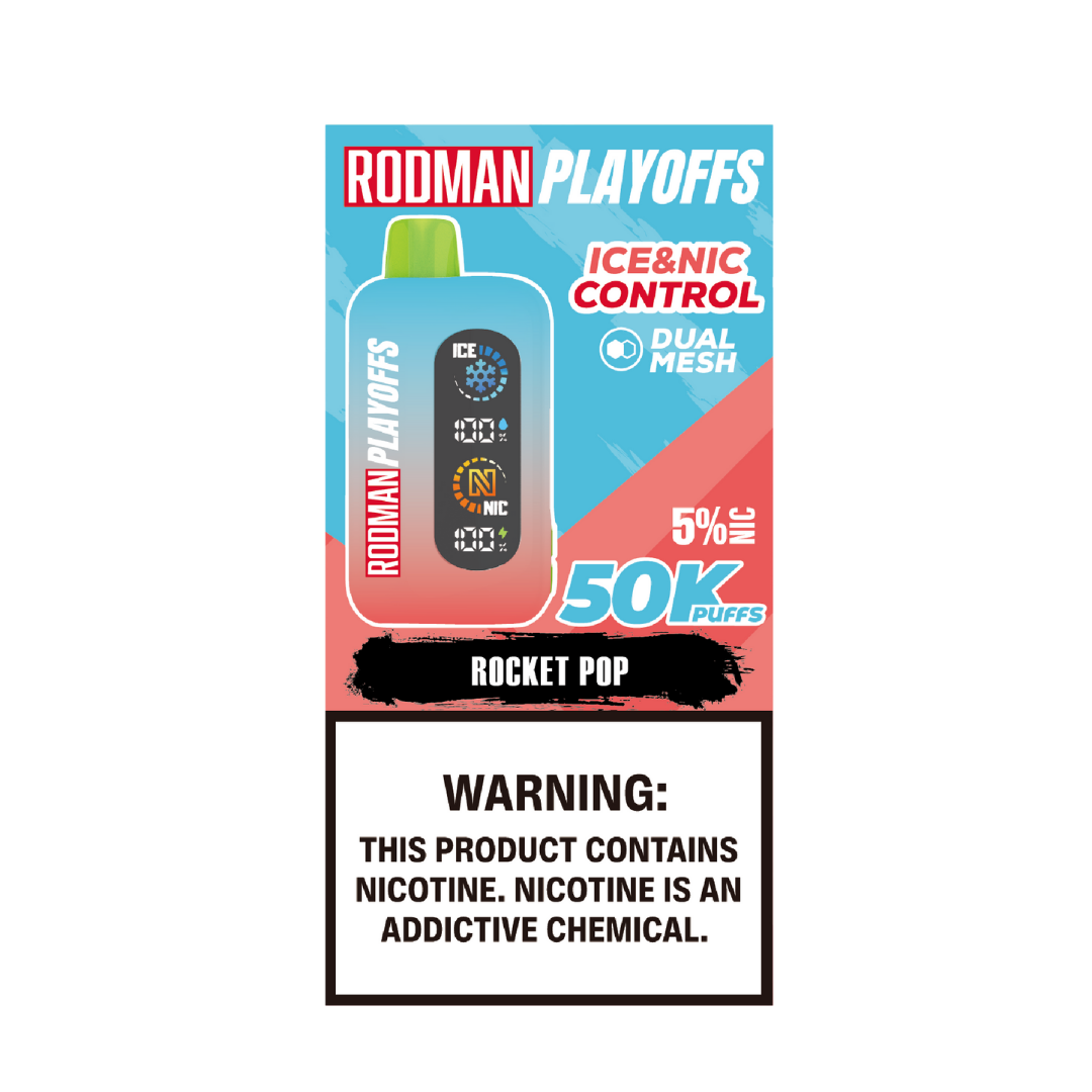 Rocket Pop RODMAN Playoffs 50K Puffs Disposable Vape - $19.95 Rocket Pop RODMAN Playoffs 50K Puffs Disposable Vape - $19.95