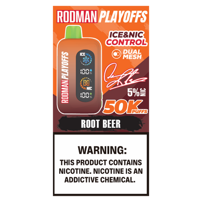 Root Beer RODMAN Playoffs 50K Puffs Disposable Vape