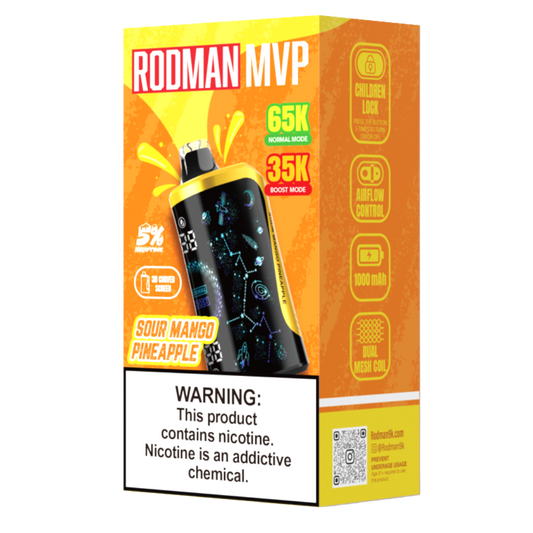 Sour Mango Pineapple RODMAN MVP 65K Puffs Disposable Vape
