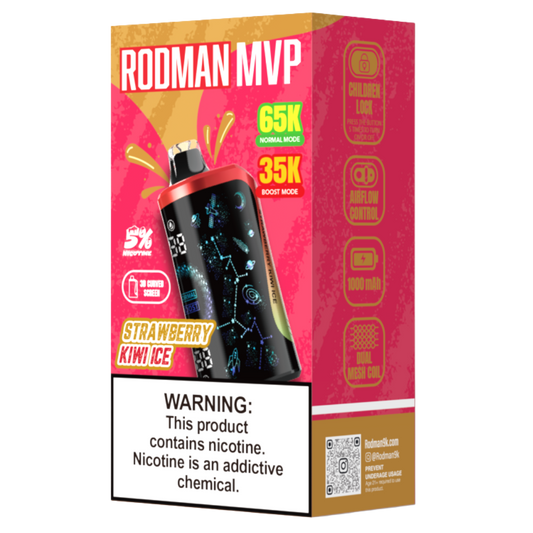 Strawberry Kiwi Ice RODMAN MVP 65K Puffs Disposable Vape