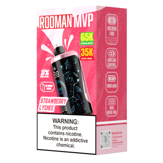 Strawberry Lychee RODMAN MVP 65K Puffs Disposable Vape
