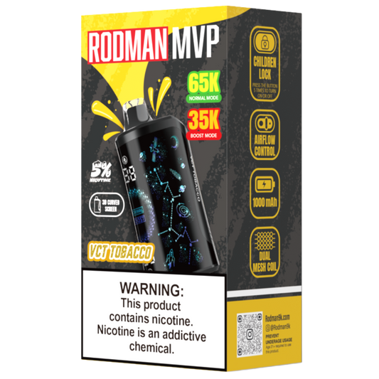 VCT Tobacco RODMAN MVP 65K Puffs Disposable Vape