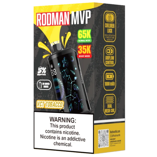 VCT Tobacco RODMAN MVP 65K Puffs Disposable Vape