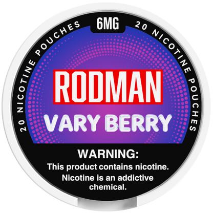Vary Berry Rodman Dry+ Nic Pouches