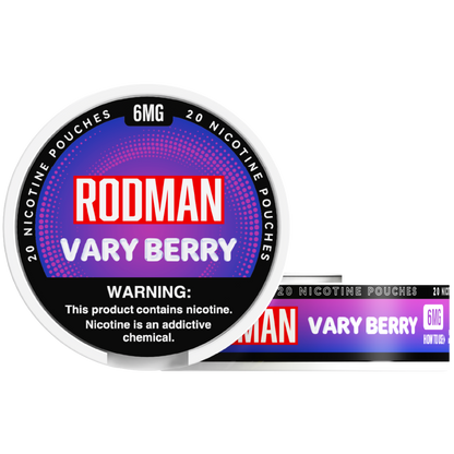 Vary Berry Rodman Dry+ Nicotine Pouches
