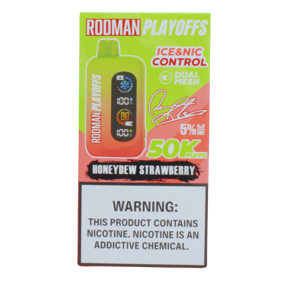 Honeydew Strawberry RODMAN Playoffs 50K Puffs Disposable Vape